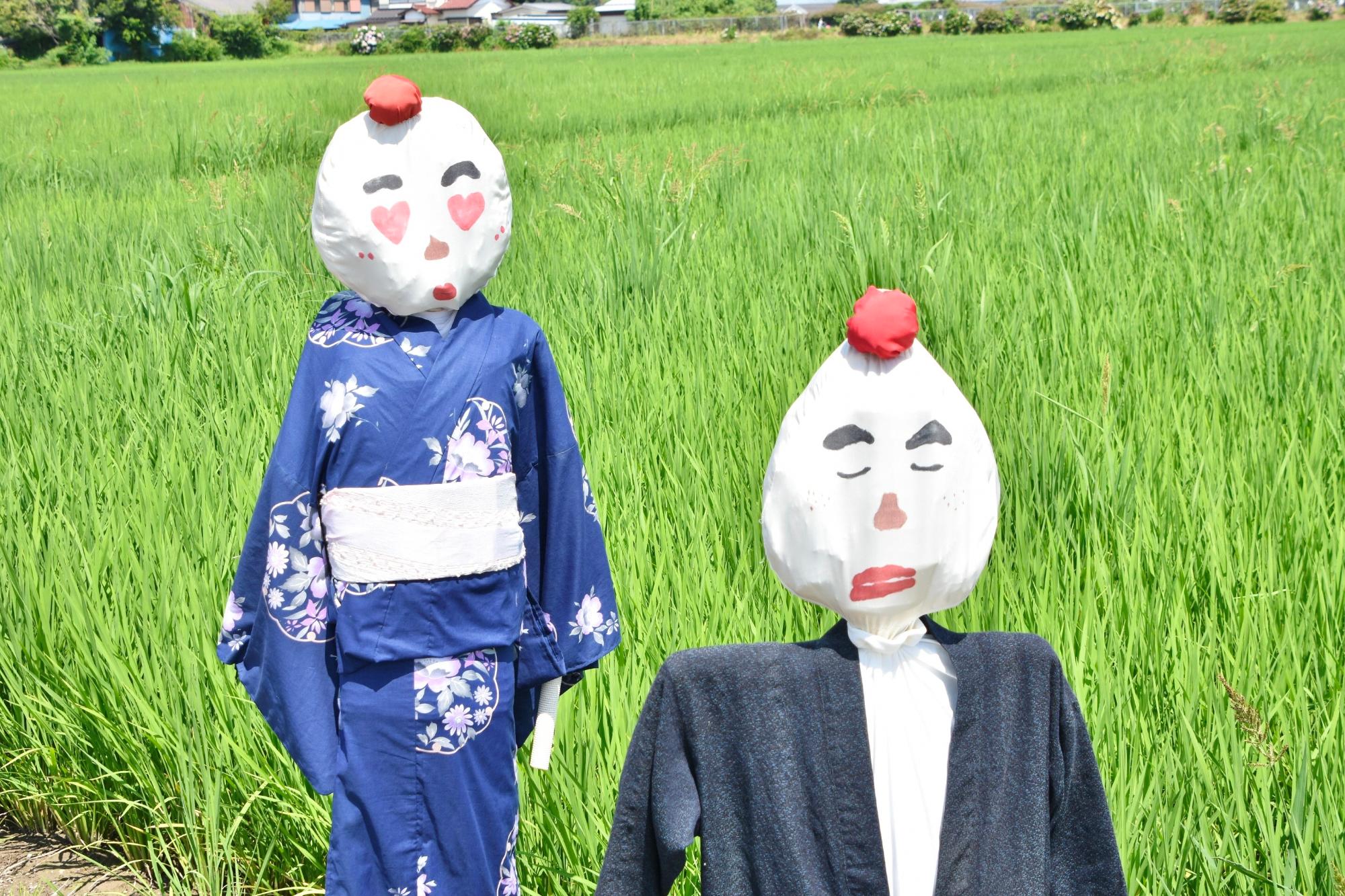 おにぎりがテーマのかかし