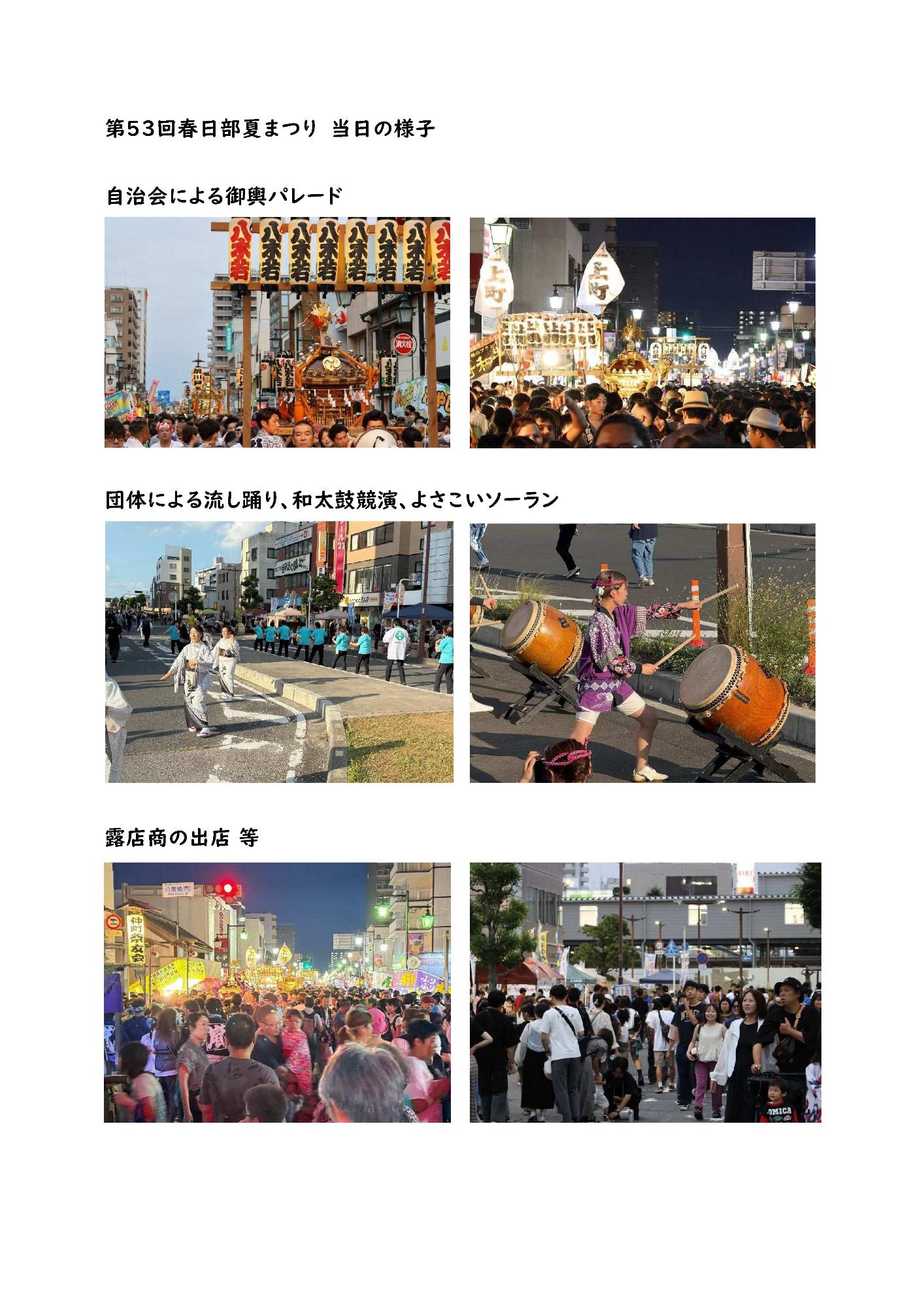 春日部夏まつり当日の様子
