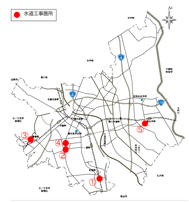 水道工事箇所図