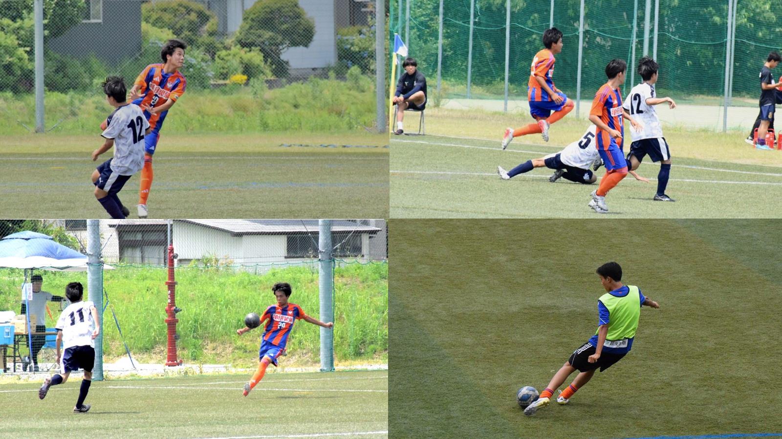 サッカーをしている写真