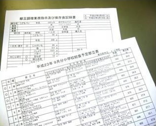 献立表