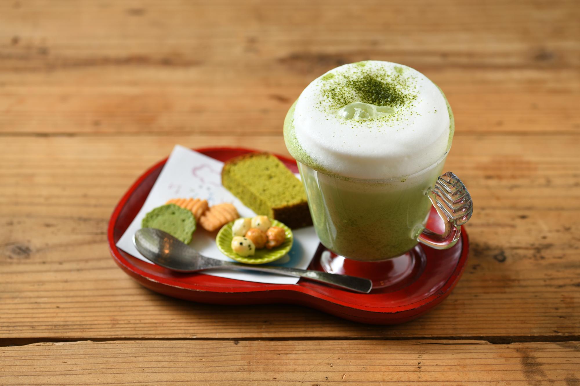 もこもこ抹茶ラテの写真