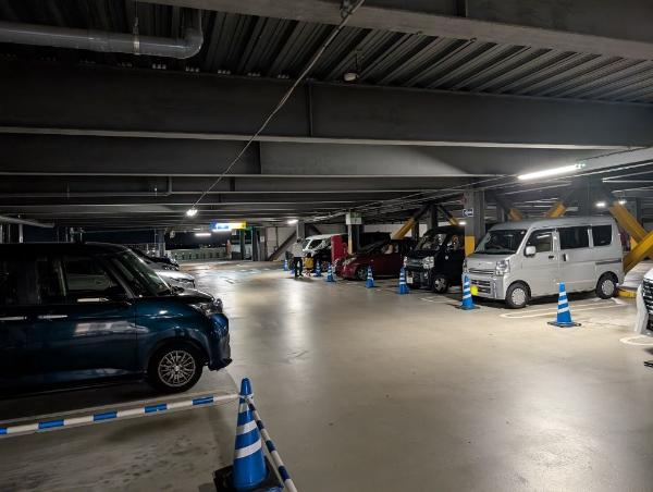 車中泊訓練駐車場の様子