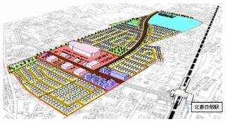 第2次春日部市総合振興計画における北春日部駅周辺地区の事業イメージ図