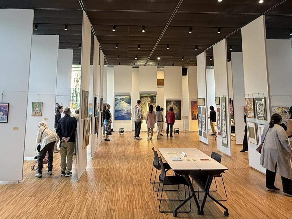 高校美術展の様子