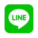 緑の四角形に白のフキダシでLINEと書かれた、ラインのロゴのイラスト