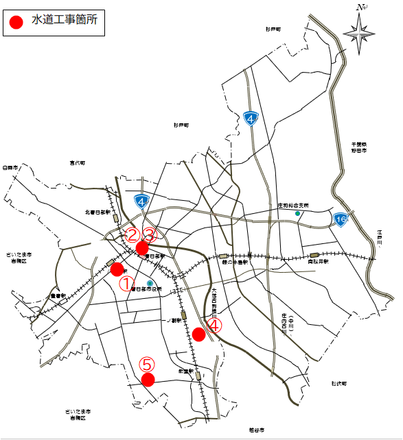 水道工事箇所図