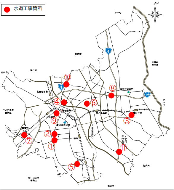 水道工事箇所図