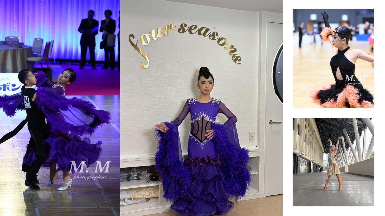 ダンスしているところ、及びポーズ写真