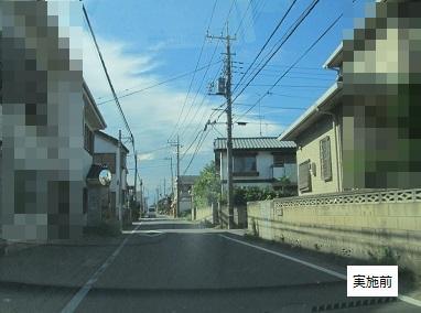 桜川小学校通学路の道路標示がない写真