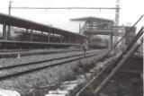 昭和41年の建設中の北春日部駅白黒写真