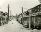 木造家屋が道なりに並ぶ昭和10年（1935）停車場新道の写真
