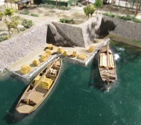 粕壁宿模型・上喜蔵河岸（かみきぞうがし）の写真