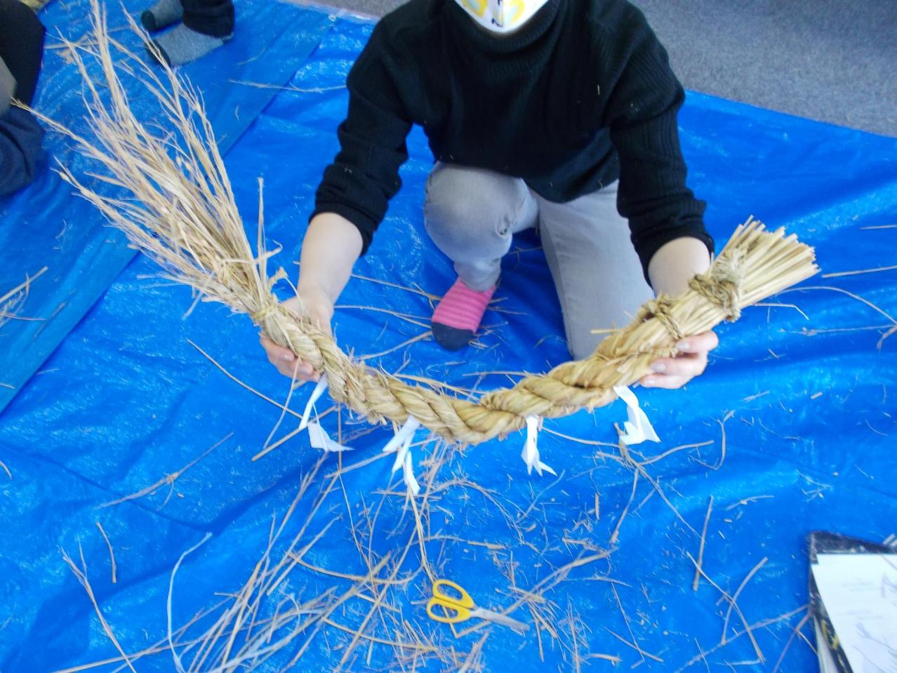作成したしめ縄